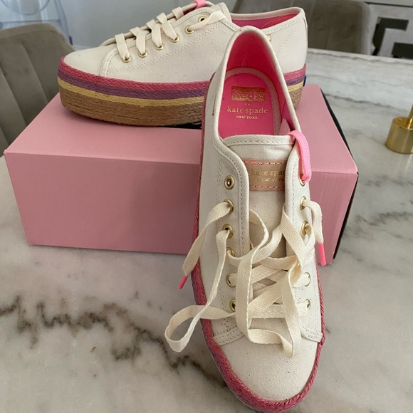 Kate Spade Raffia Platform Keds - Picture 5 of 5